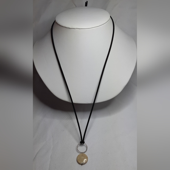 Fossilized Coral with Sterling Silver Wire Necklace - Picture 8 of 8